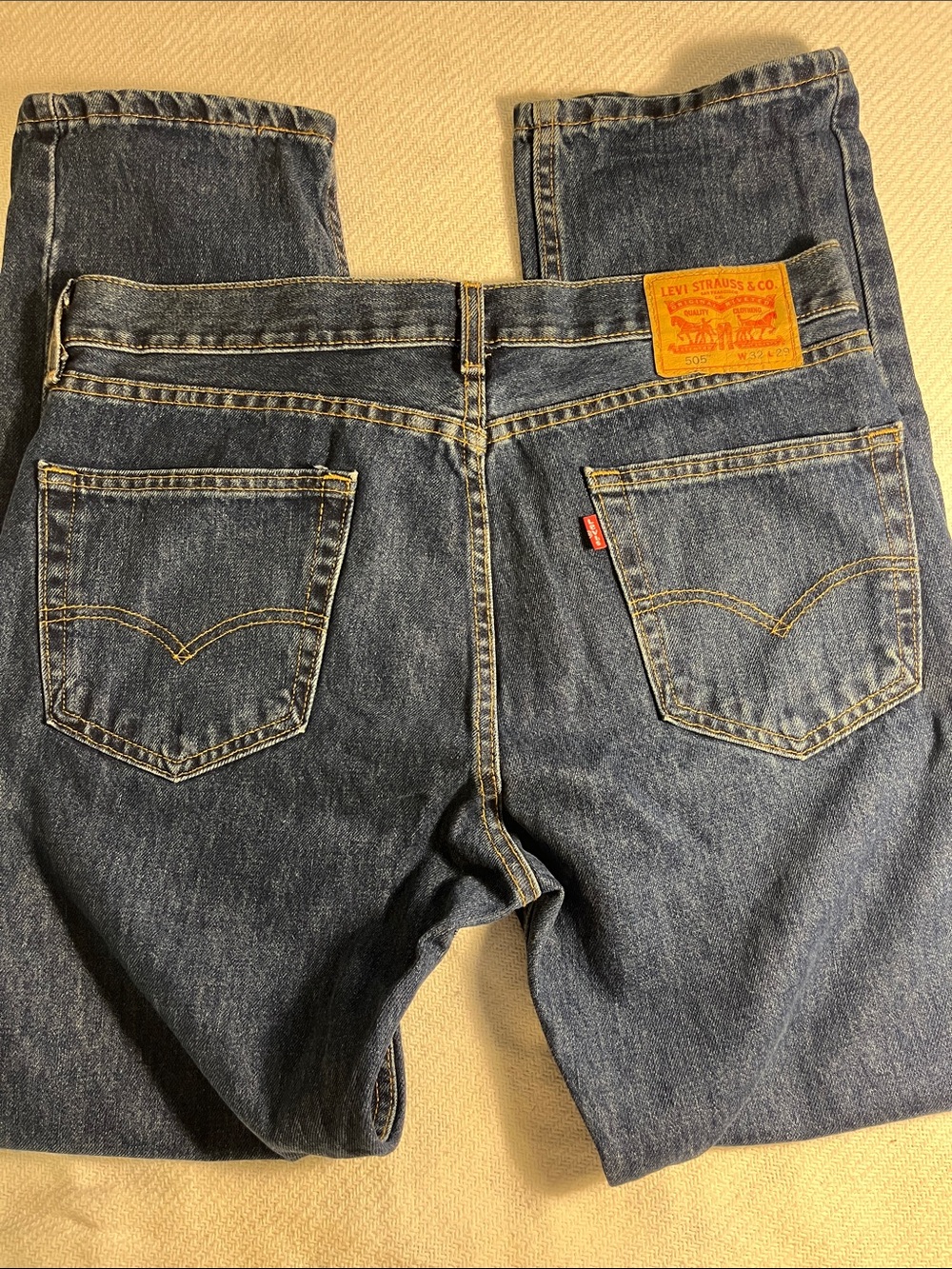 Levi's 504 Relaxed Fit Dark Blue Denim Jeans